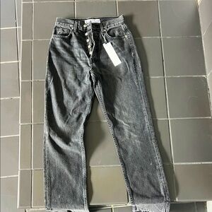 EB Denim Gray Straight-Leg Pants